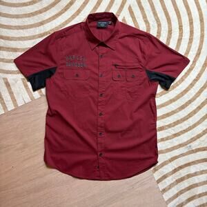 HARLEY-DAVIDSON • L RED/BLACK CONTRAST WORK SHIRT